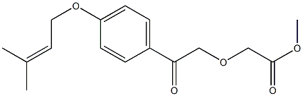 2-Methoxycarbonylmethoxy-4'-(3-methyl-2-butenyloxy)acetophenone Struktur