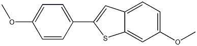 6-methoxy-2-(4-methoxyphenyl)benzo[B]thiophene Struktur