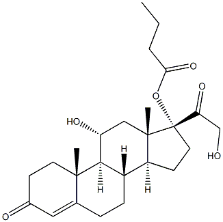 Hydrocortisone-17-butyrate Struktur