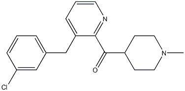 (3-(3-Chlorobenzyl)pyridin-2-yl)(1-methylpiperidin-4-yl)methanone Struktur