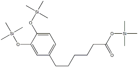 Trimethylsilyl 6-(3,4-bis[(trimethylsilyl)oxy]phenyl)hexanoate Struktur