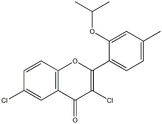 3,6-dichloro-2'-isopropyloxy-4'-methylflavone Struktur