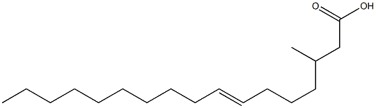 3-methylheptadec-7-enoic acid Struktur