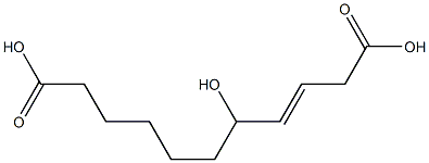 4-hydroxy-1,9-dicarboxy-2-nonene Struktur