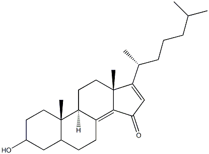 3-hydroxycholest-8(14),16-dien-15-one Struktur