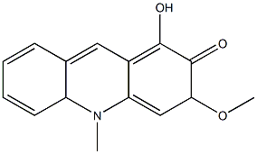 1-hydroxy-3-methoxy-N-methylacridone Struktur