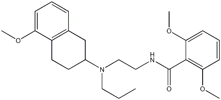 5-methoxy-2-(N-(2-(2,6-dimethoxy)benzamidoethyl)-N-n-propylamino)tetralin Struktur