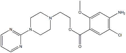 2-(N-(2-pyrimidyl)piperazino)ethyl 4-amino-5-chloro-2-methoxybenzoate Struktur