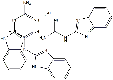 tris(2-guanidinobenzimidazole)chromium(III) Struktur