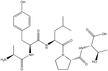 alanyl-tyrosyl-leucyl-prolyl-threonine Struktur