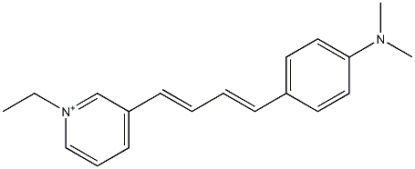 3-(4-(4-(dimethylamino)phenyl)-1,3-butadienyl)-N-ethylpyridinium Struktur