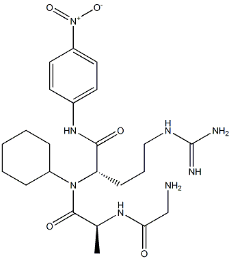 cyclohexylglycyl-alanyl-arginine-4-nitroanilide Struktur