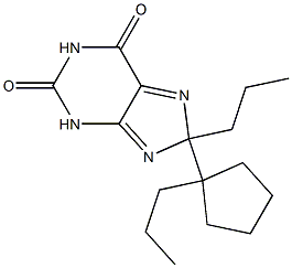 8-dipropyl-8-cyclopentylxanthine Struktur