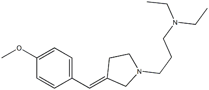 3-((4-methoxyphenyl)methylene)-1-(3-N,N-diethylaminopropyl)pyrrolidine Struktur