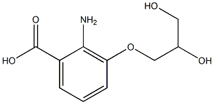 ORTHO-AMINO-META(2,3-DIHYDROXYPROPOXY)BENZOICACID Struktur