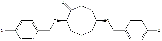 CIS-1,5-BIS(PARA-CHLOROBENZYLOXY)-CYCLOOCTANONE Struktur