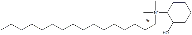 CETYLDIMETHYL(HYDROXY-2-CYCLOHEXYL)AMMONIUMBROMIDE Struktur