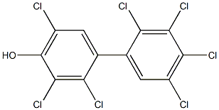 2,3,5,2',3',4',5'-HEPTACHLORO-4-BIPHENYLOL Struktur