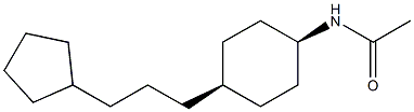 CIS-N-ACETYL-4-(3-CYCLOPENTYLPROPYL)CYCLOHEXYLAMINE Struktur