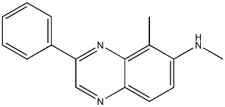 5-METHYL-6-METHYLAMINO-3-PHENYLQUINOXALINE Struktur