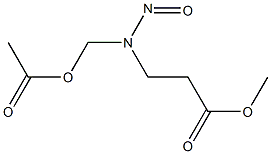 N-(2-METHOXYCARBONYLETHYL)-N-(ACETOXYMETHYL)NITROSAMINE Struktur