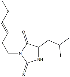 3-(4-(METHYLTHIO)-3-BUTENYL)-5-ISOBUTYL-2-THIOHYDANTOIN Struktur