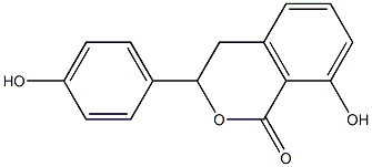 3,4-DIHYDRO-8-HYDROXY-3-(4-HYDROXYPHENYL)-ISOCOUMARIN Struktur