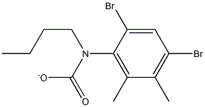 2,4-DIBROMO-5,6-DIMETHYLPHENYL-N-BUTYLCARBAMATE Struktur