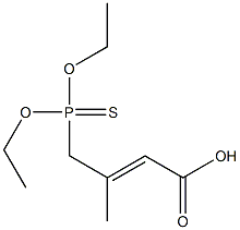 2-BUTENOICACID-3-(DIETHOXYPHOSPHINOTHIOYL)METHYLESTER Struktur