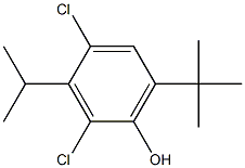 6-TERT-BUTYL-2,4-DICHLORO-3-ISOPROPYLPHENOL Struktur