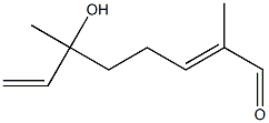 6-HYDROXY-2,6-DIMETHYL-2,7-OCTADIENAL Struktur