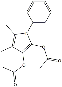 5-METHYL-1-PHENYL-2,3-BISACETOXYMETHYLPYRROLE Struktur