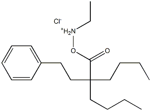 BETA-PHENYLETHYL-DIBUTYLACETICACID-ETHYLESTER-AMMONIUMCHLORIDE Struktur