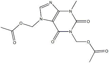 1,7-BIS(ACETOXYMETHYL)-3-METHYLXANTHINE Struktur