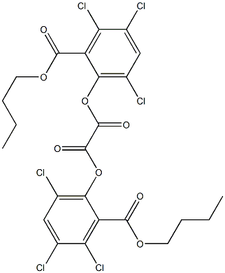 BIS(2-BUTOXYCARBONYL-3,4,6-TRICHLOROPHENYL)OXALATE Struktur