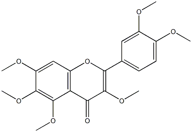 3,5,6,7,3',4'-HEXAMETHOXYFLAVONE Struktur