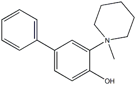 3-PIPERIDINO-N-METHYL-4-HYDROXYBIPHENYL Struktur