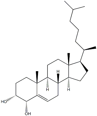 CHOLEST-5-ENE-3ALPHA,4ALPHA-DIOL Struktur