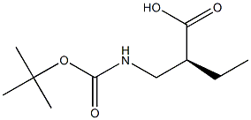 (S)-N-T-BUTYLOXYCARBONYL-2-AMINOMETHYL BUTYRIC ACID Struktur