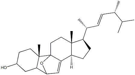 6,9-Epoxy-ergosta-7,22-dien-3-ol Struktur