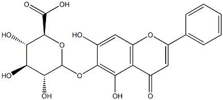 Baicalein-6-glucuronide Struktur