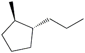 1-methyl-trans-2-propylcyclopentane Struktur