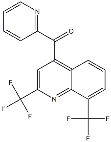 2,8-BIS(TRIFLUOROMETHYL)-4-(2-PYRIDOYL)QUINOLINE Struktur