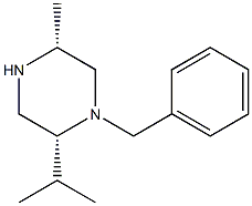 (2R,5R)-1-BENZYL-5-METHYL-2-(PROPAN-2-YL)PIPERAZINE Struktur