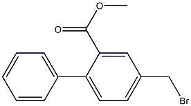 BIPHENYL-2-CARBOXYLIC ACID, 4-(BROMOMETHYL), METHYL ESTER Struktur