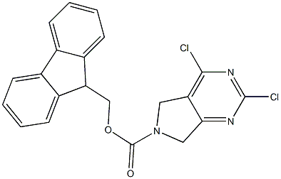 FMOC-2,4-DICHLORO-6,7-DIHYDRO-5H-PYRROLO[3,4-D]PYRIMIDINE Struktur