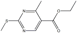 ETHYL 4-METHYL-2-(METHYLTHIO)PYRIMIDINE-5-CARBOXYLATE Struktur