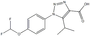 1-(4-Difluoromethoxy-phenyl)-5-isopropyl-1H-[1,2,3]triazole-4-carboxylic acid Struktur