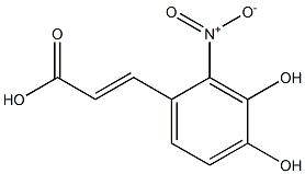 3,4-DIHYDROXY-2-NITROCINNAMIC ACID Struktur