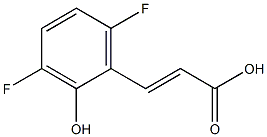 3,6-DIFLUORO-2-HYDROXYCINNAMIC ACID Struktur